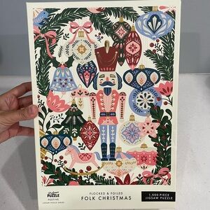 Professor Puzzle - 1000 Piece Puzzle // Flocked & Foiled Folk Christmas